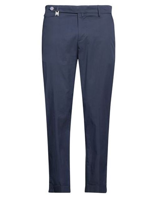Man Pants Slate blue Size 36 Cotton, Polyamide, Elastane