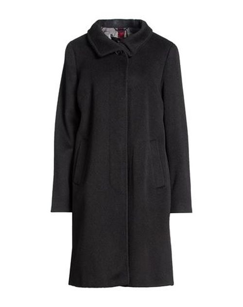 Woman Coat Black Size 16 Alpaca wool, Virgin Wool, Polyamide