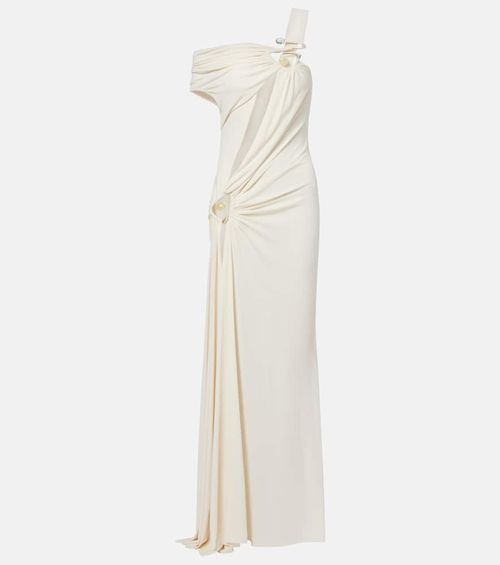 Draped jersey maxi dress