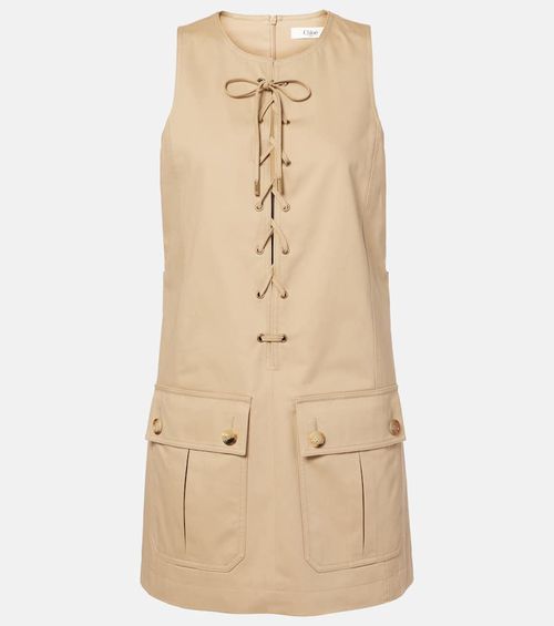 Chloé Cotton satin minidress