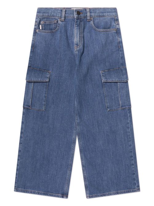 Drop-crotch wide-leg jeans - Blue