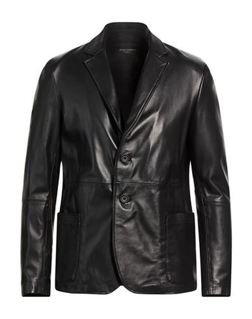 Man Blazer Black Size XL Leather