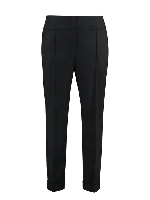 Roll-up cuff trousers - Black