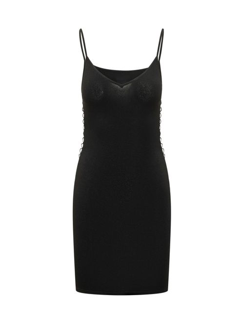 Black V Neck Sleeveless Midi Dress