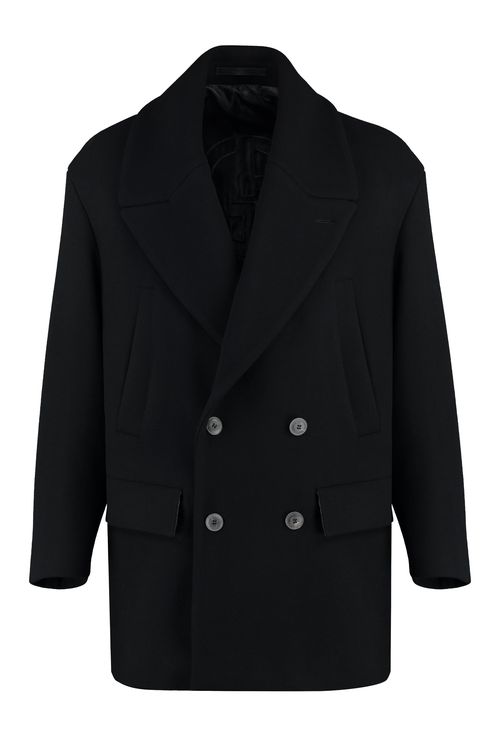 Wool Blend Double-Breasted Jacket