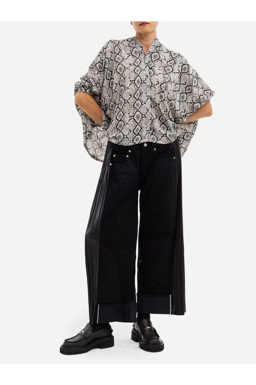 Python-Print Oversized Shirt — Multicolor