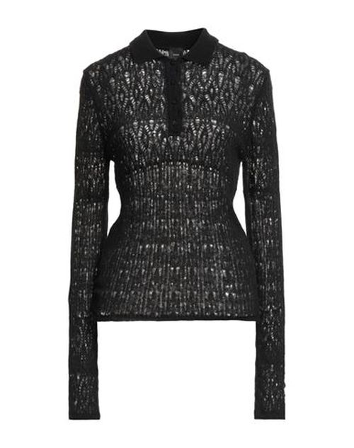 Woman Sweater Black Size L Nylon, Alpaca wool, Wool