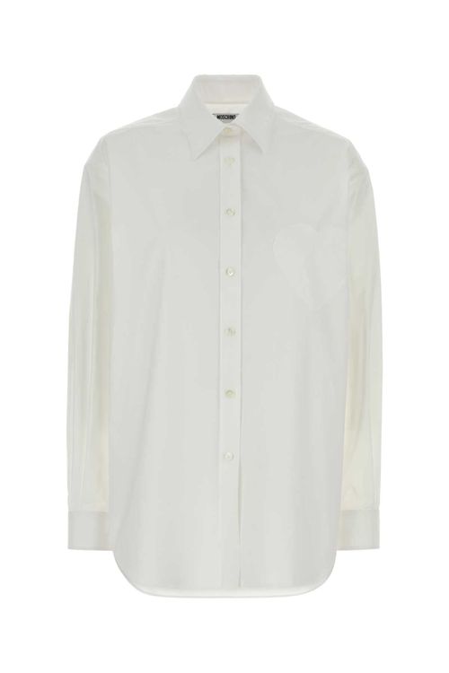 Stretch Poplin Shirt — White