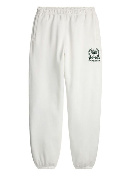 Logo-embroidered track pants - White
