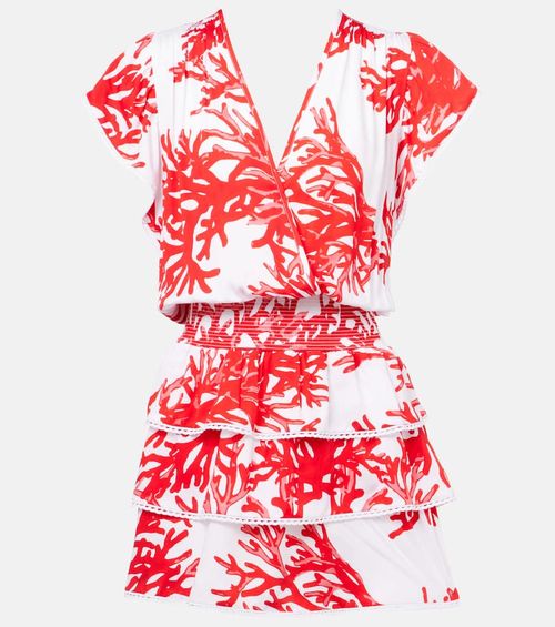 Jess printed tiered minidress