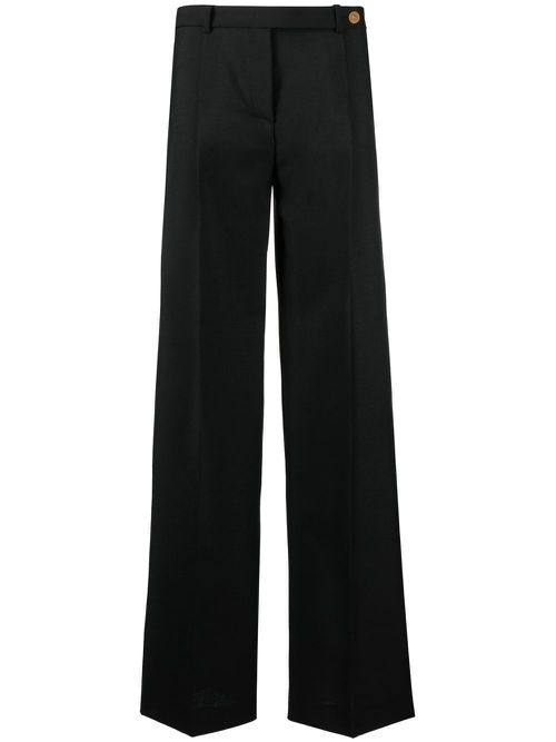 Tailored wide-leg trousers - Black