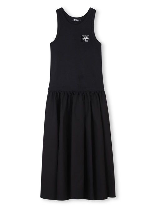 Logo-print dress - Black