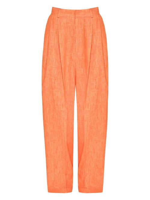Linen trousers - Orange