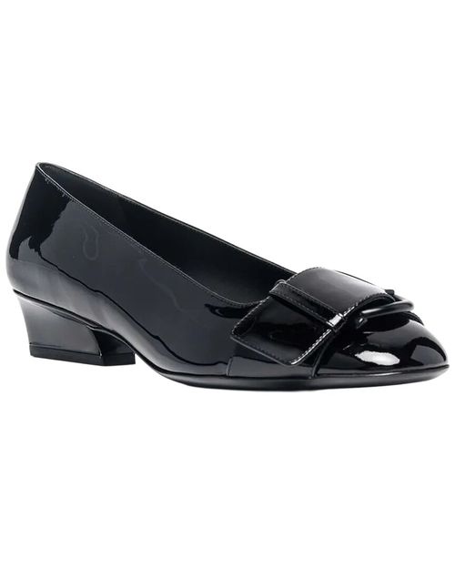 Buckle Detail Leather Pump