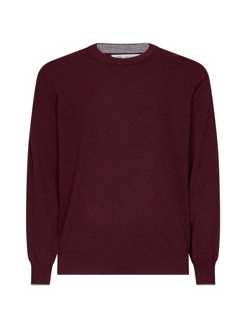 Cashmere Crewneck Sweater — Bordeaux