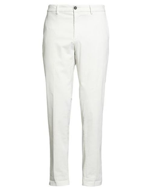 Man Pants Off white Size 38 Cotton, Elastane