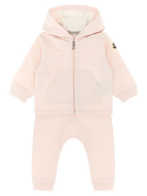 Pink Solid Hood/Jogger Sets (Baby Girl)