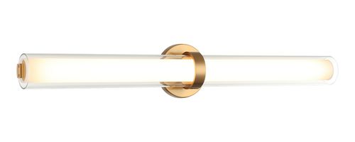 Aged Gold Brass LED Wall Sconce from the Satchie Collection