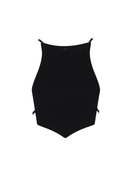 Courrèges Sleek Draped Viscose-Blend Top for Women