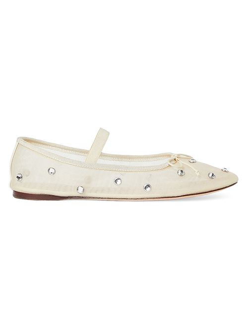 Women's Leonie Crystal Mesh Ballet Flats - Cream