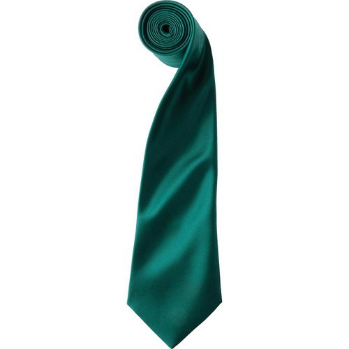 Premier Mens Plain Satin Tie (Narrow Blade) (Bottle) - Green - One Size