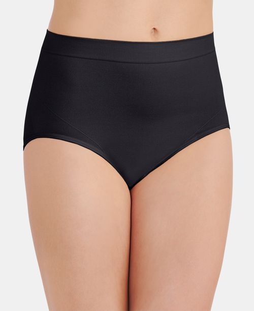Seamless Smoothing Comfort Brief Underwear 13264, also available in extended sizes - Midnight Black