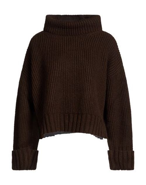 Woman Turtleneck Dark brown Size 6 Acrylic, Wool, Alpaca wool, Viscose, Polyester