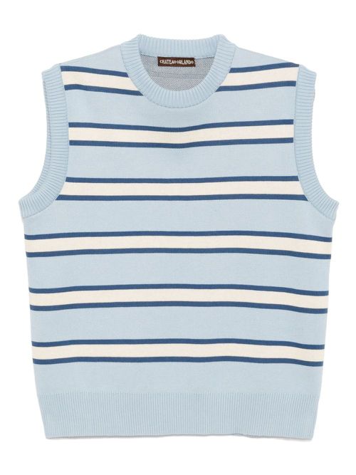 CHATEAU ORLANDO Oscar striped vest - Blue