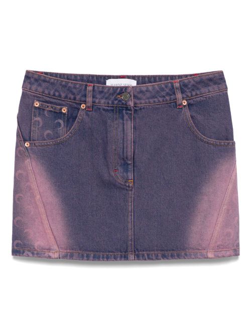Marine Serre Moon-print mini skirt - Pink