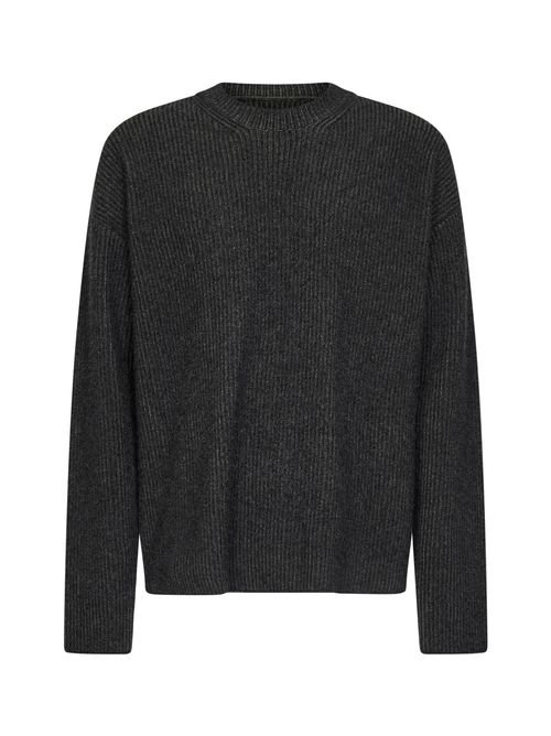 Ribbed Cashmere Sweater — Gray