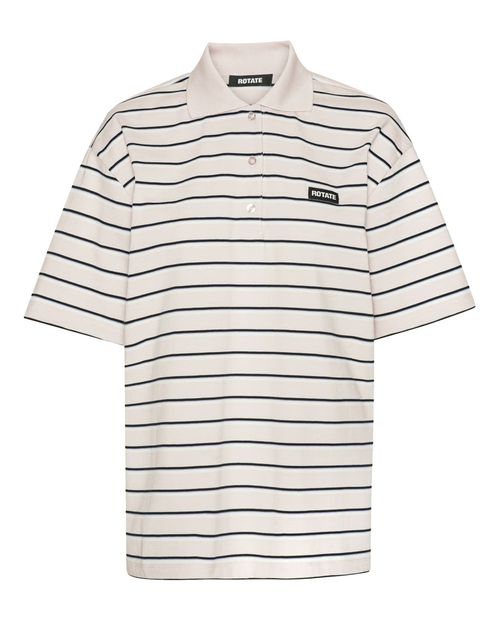Pink Stripes Shirt Collar Polo