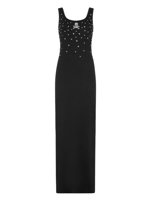 Rhinestone-embellished dress - Black