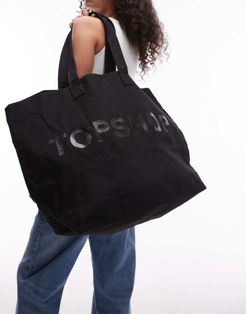 Topshop tote bag in black
