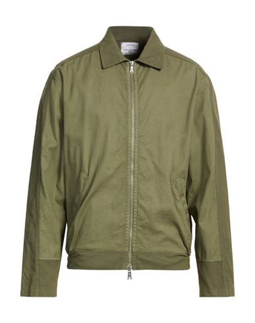 Man Jacket Military green Size M Cotton, Elastane