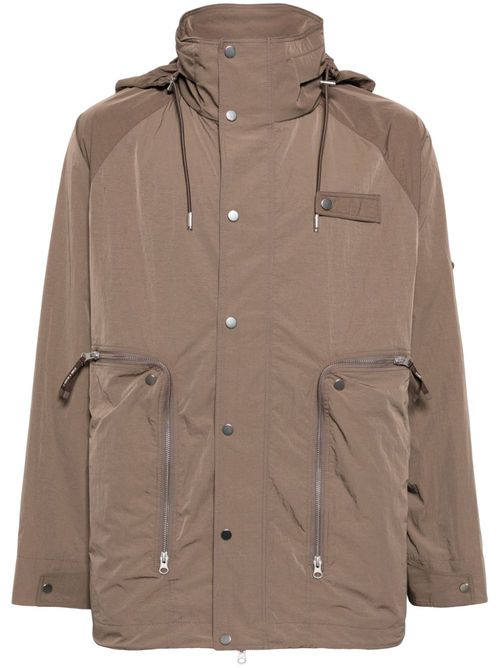 Hooded long-sleeve jacket - Brown