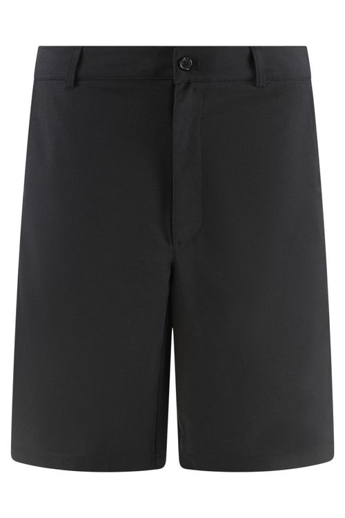 Black Solid Regular Shorts
