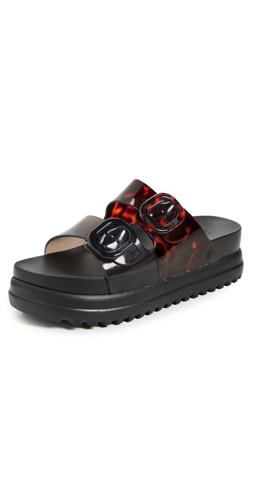 Cozy Platform Sandals Black/Tortoiseshell