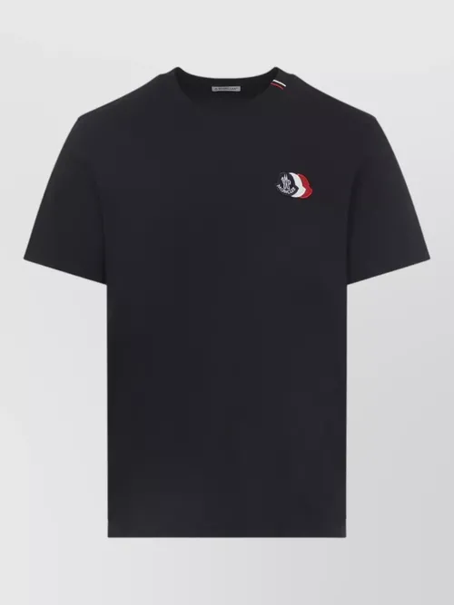 Moncler - short sleeve cotton jersey tricolor labe
