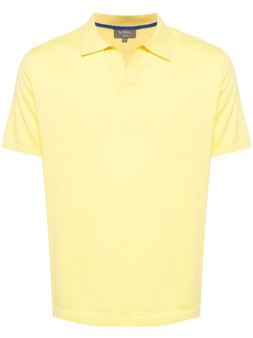 Fine-knit polo shirt - Yellow
