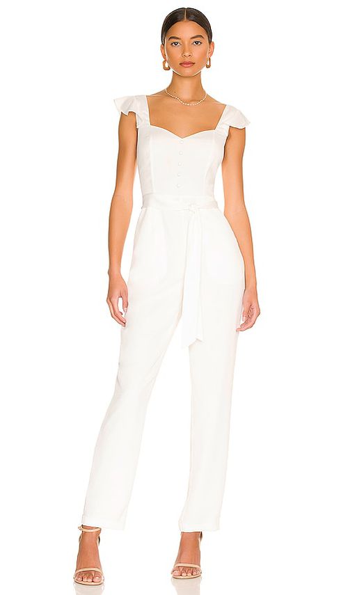 MORE TO COME JUMPSUIT GLORIA in White. Größe XXS. Also in M
