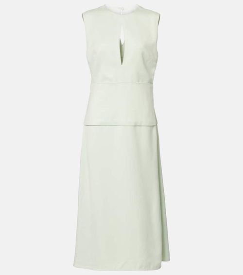 Cutout satin midi dress