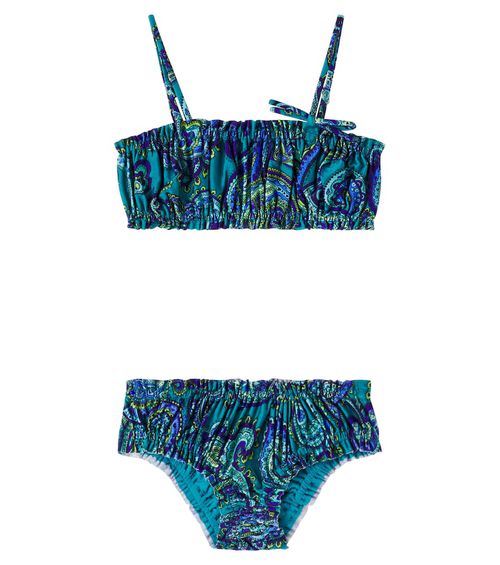 Paisley ruched bikini