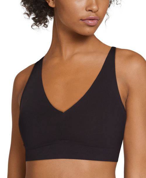 Women's Solid Seam-Free Smooth Light Support Bralette 3044 - Black