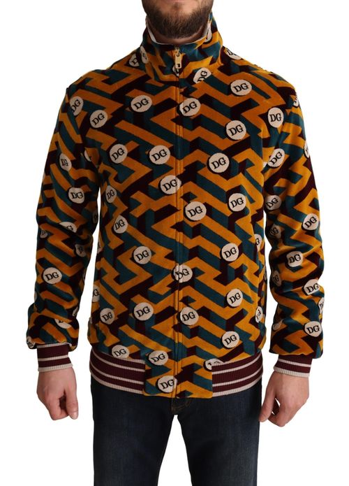 Logo-Patterned Cotton Jacket — Orange