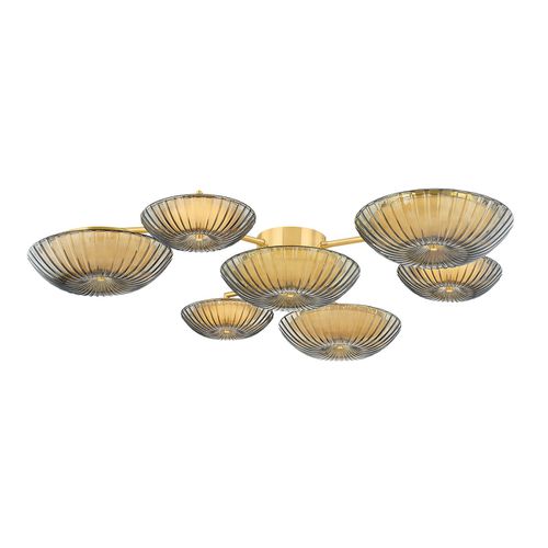 Vintage Polished Brass LED Flush Mount from the Birmingham Collection