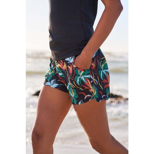 Mountain Warehouse Womens Patterned Boardshorts Quick Dry UV Protection Stretchy Trunks Black