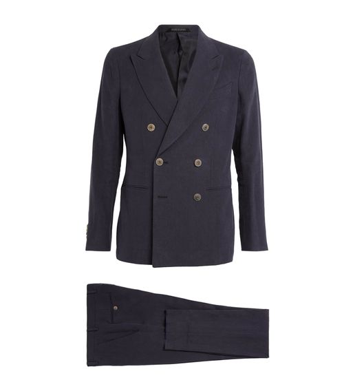 Linen Double-Breasted Suit