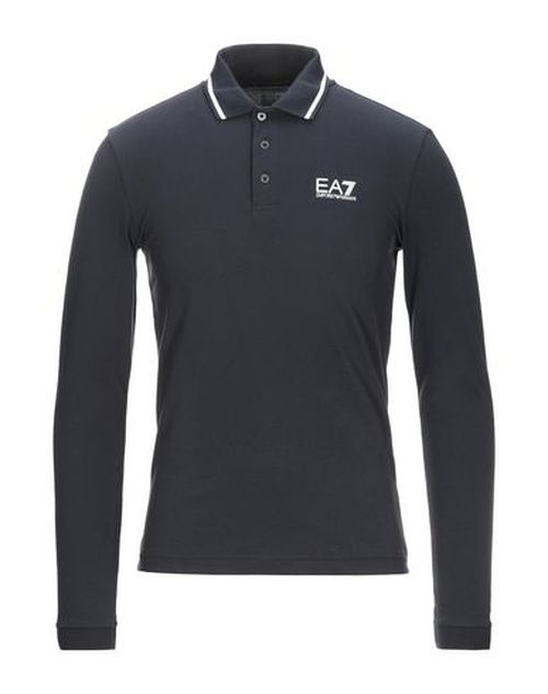 Man Polo shirt Midnight blue Size L Cotton, Elastane