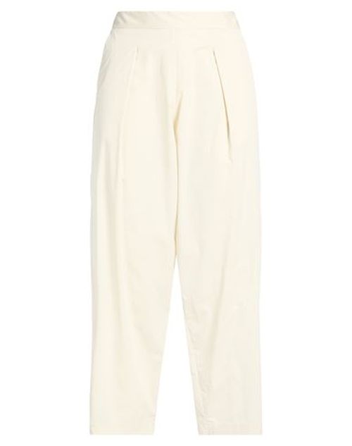Woman Pants Ivory Size 10 Cotton, Polyamide, Elastane