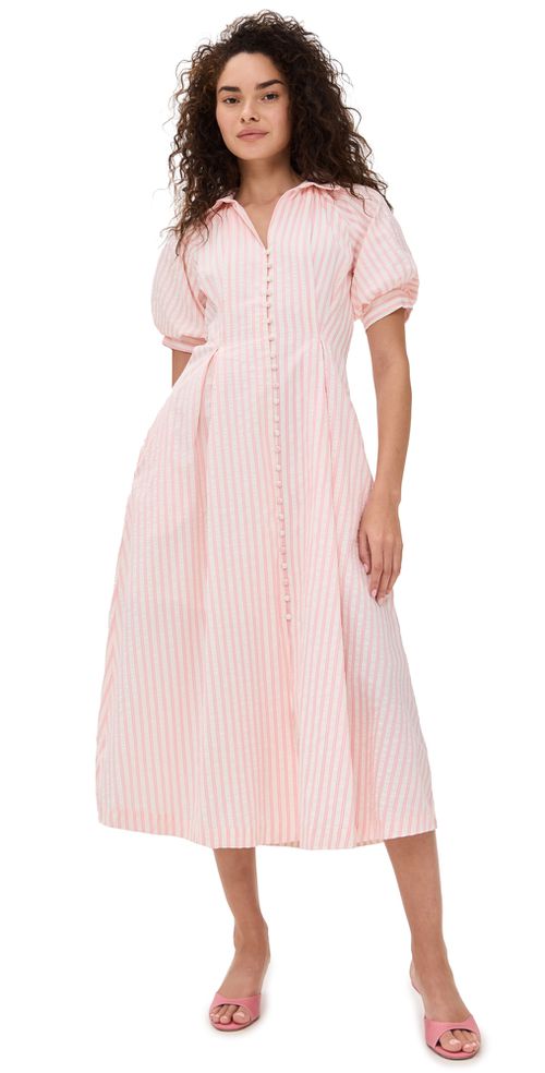 knee length dresses for ladies Sleeveless Ric Rac Midi Dress – English Factory main image 1